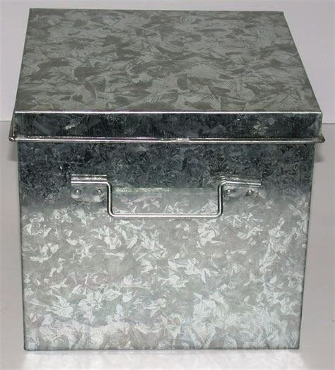 large galvanized metal box with lid|large galvanized containers with lids.